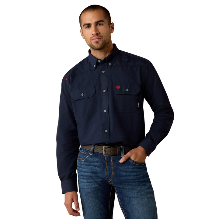 Ariat Mens Navy FR Featherlight Work Shirt