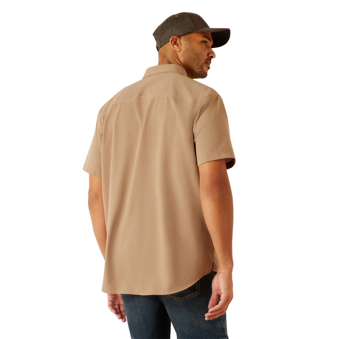 Ariat Mens Khaki Rebar Made Tough 360 Airflow Work Shirt