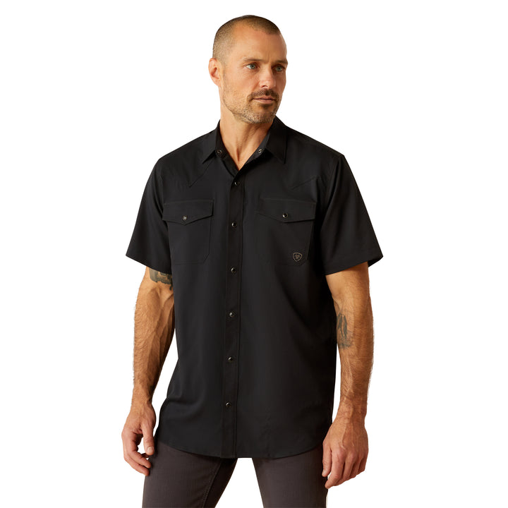 Ariat Mens Black VentTEK Western Fitted Shirt