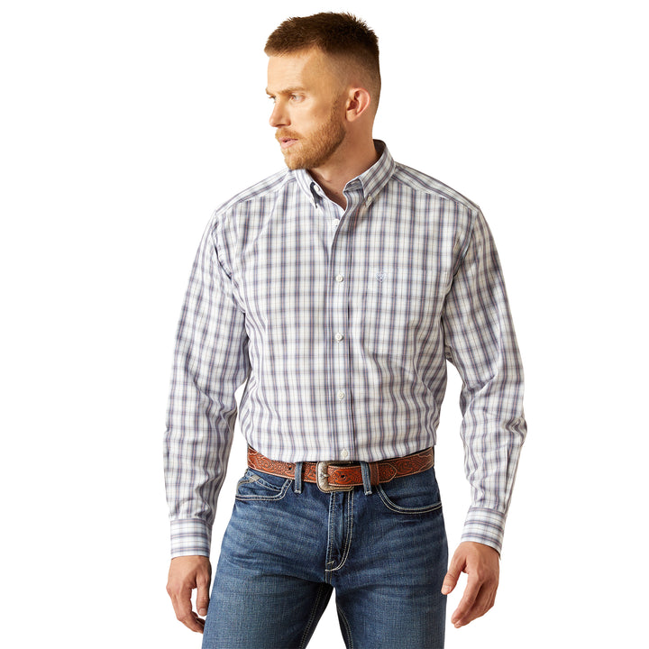 Ariat Mens Dark Blue Wrinkle Free Dalton Classic Fit Shirt