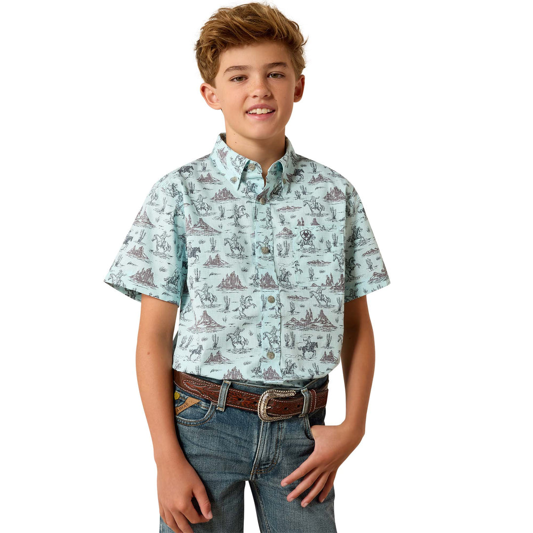 Ariat Boys Blue Pratt Shirt