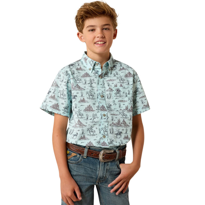 Ariat Boys Blue Pratt Shirt