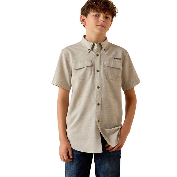 Ariat Boys VenTEK Outbound Heathered Classic Fit Shirt