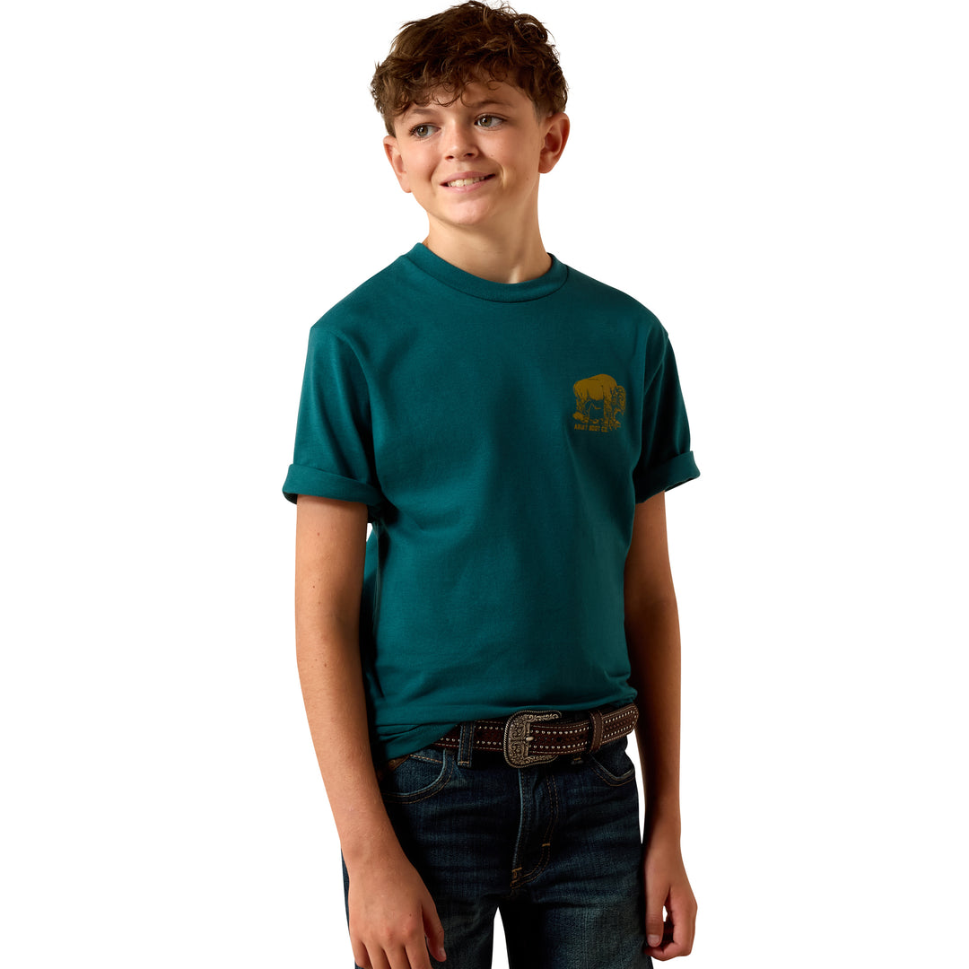 Ariat Boys Bison Wander Flag T-Shirt