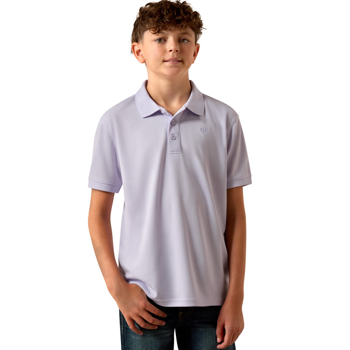 Ariat Boys Purple Heather TEK Polo