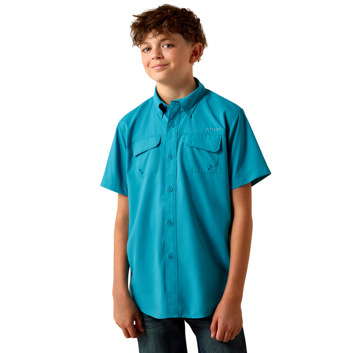 Ariat Boys Blue VentTEK Outbound Classic Fit Shirt