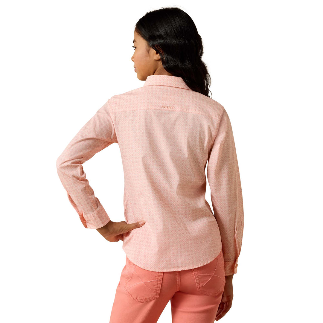 Ariat Girls Tropical Peach Kirby Shirt