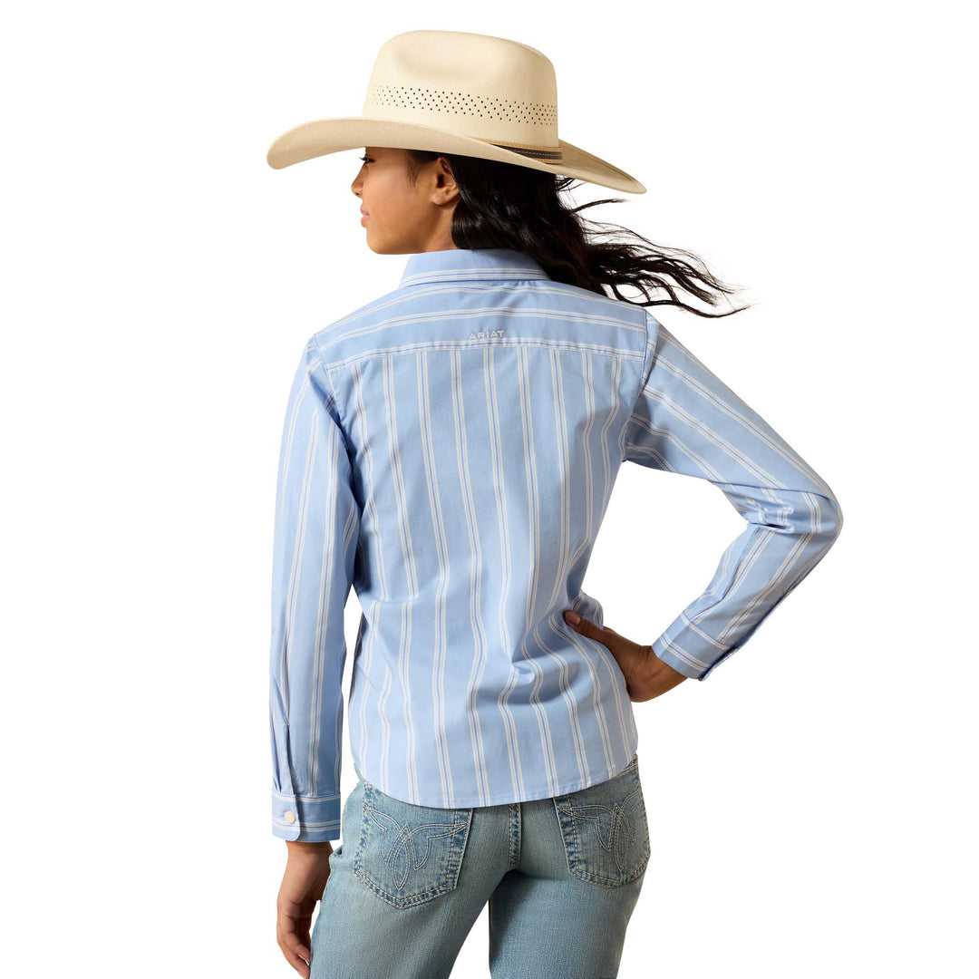 Ariat Girls Blue Stripe Kirby Shirt