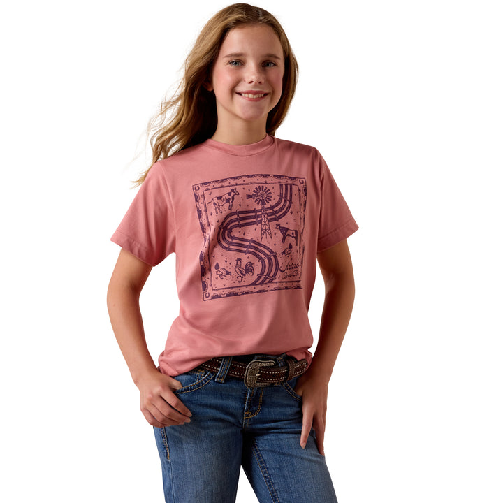 Ariat Girls Farm Quilt T-Shirt
