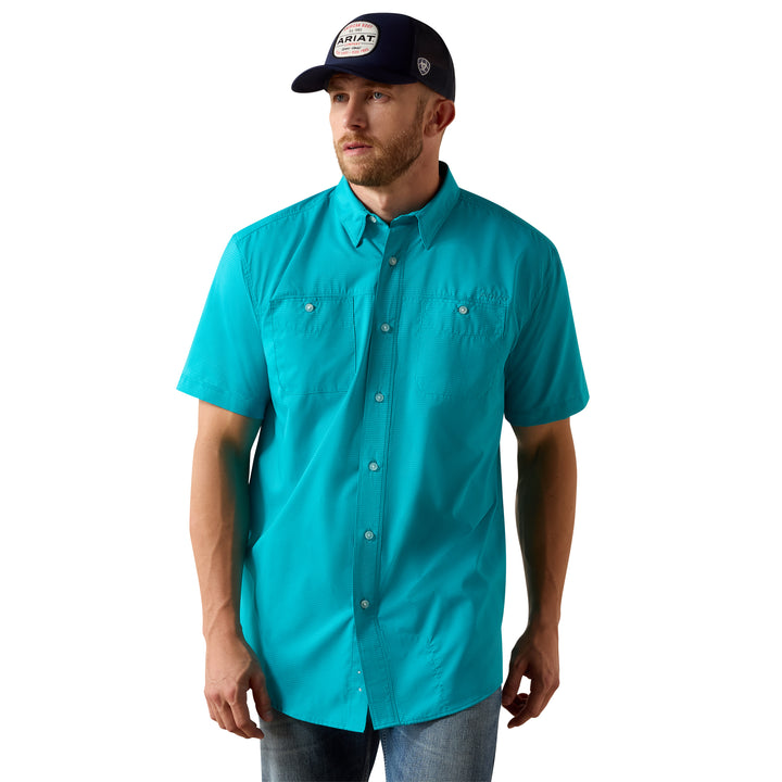 Ariat Mens Miami Blue 360 Airflow Classic Fit Shirt