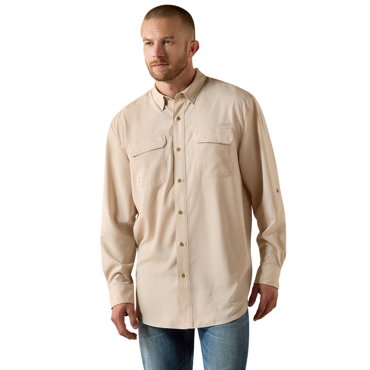 Ariat Mens Tan Heather VentTEK Outbound Classic Fit Shirt