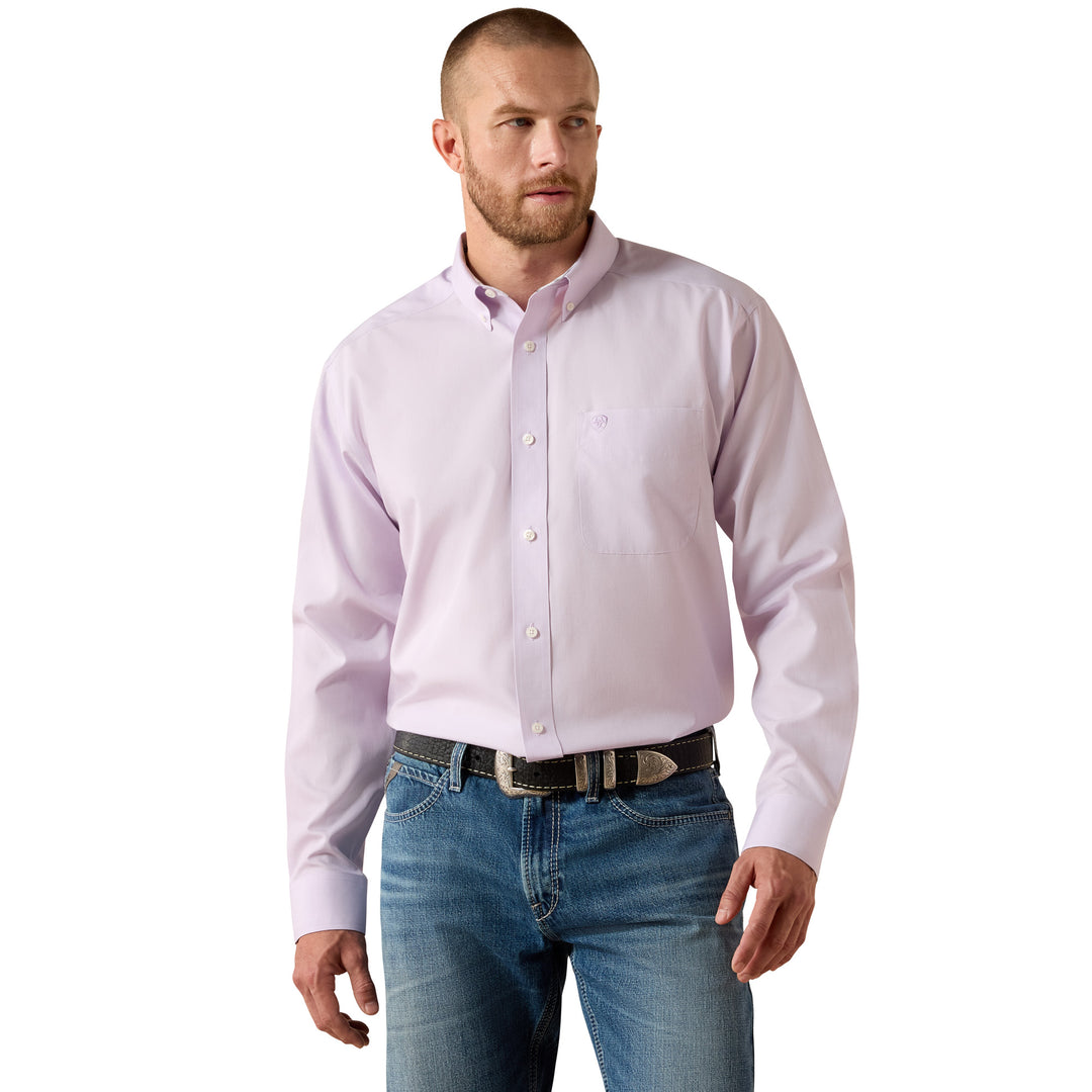Ariat Mens Solid Pinpoint Oxford Classic Fit Shirt