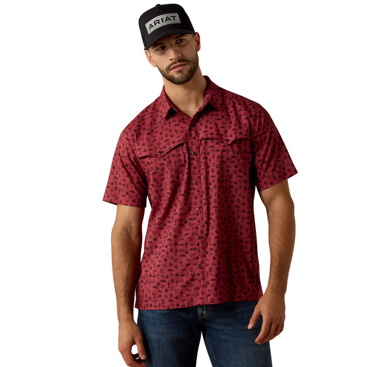 Ariat Mens Printed VentTEK Western Yoke Classic Fit Snap Shirt