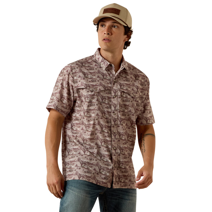 Ariat Mens Printed VentTEK Western Yoke Classic Fit Snap Shirt