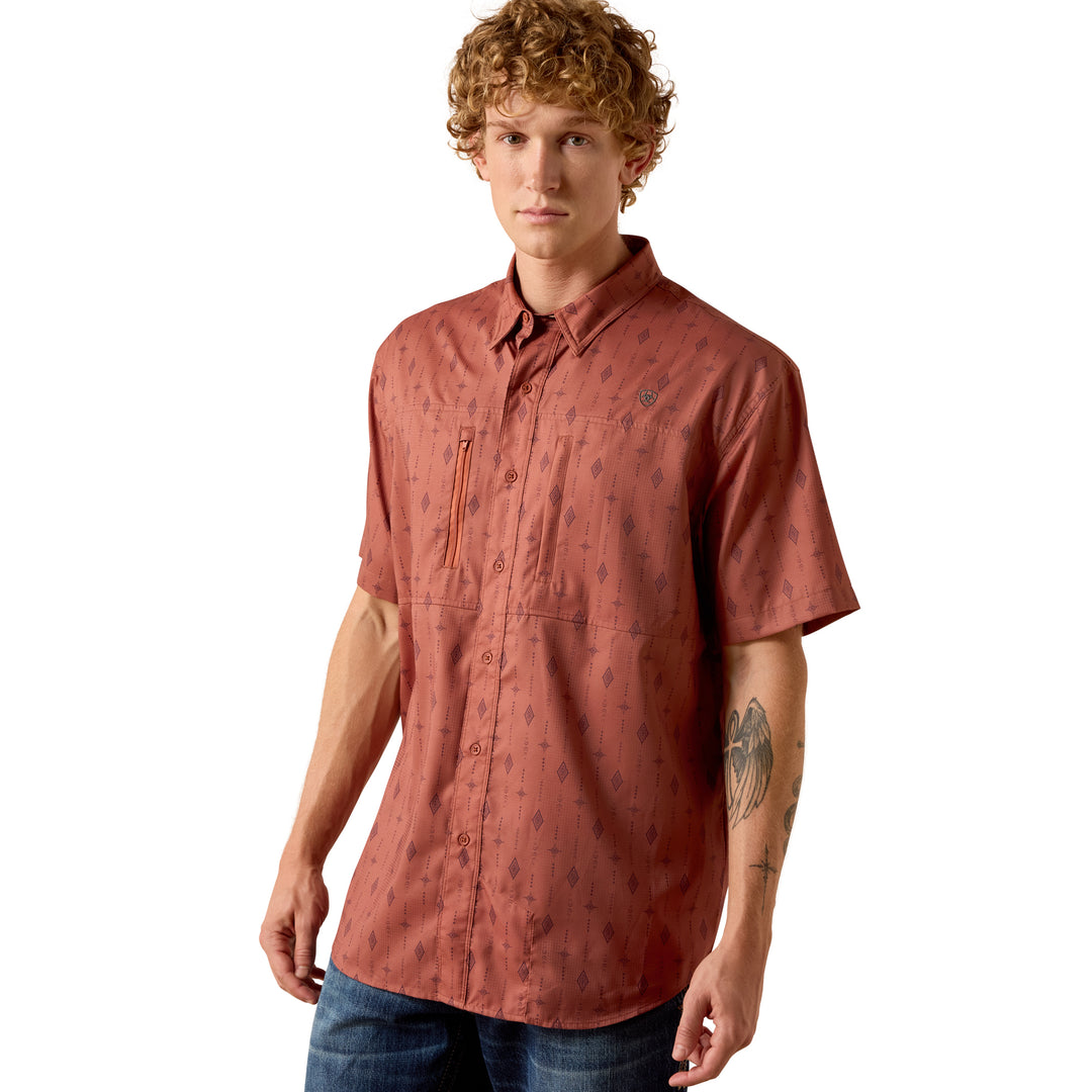Ariat Mens Copper Printed VentTEK Classic Fit Shirt