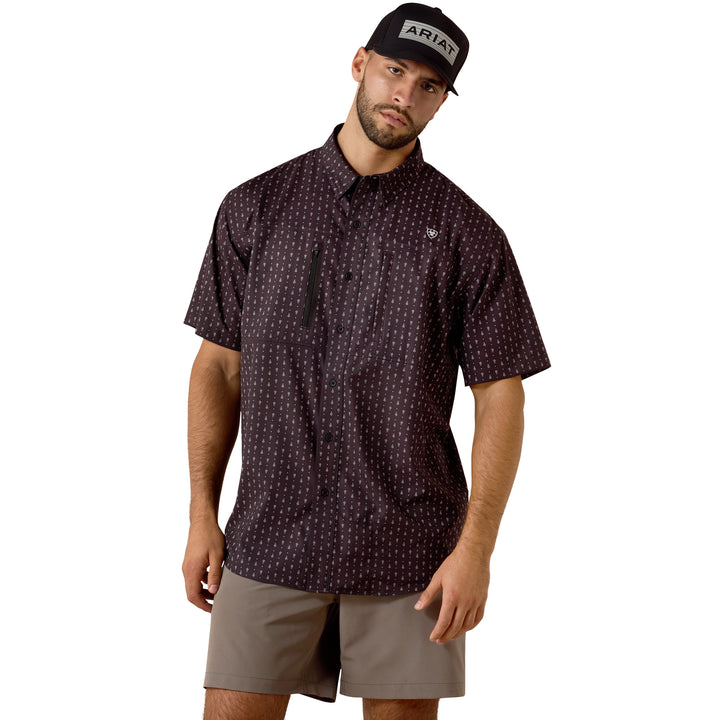 Ariat Mens Black Printed VentTEK Classic Fit Shirt