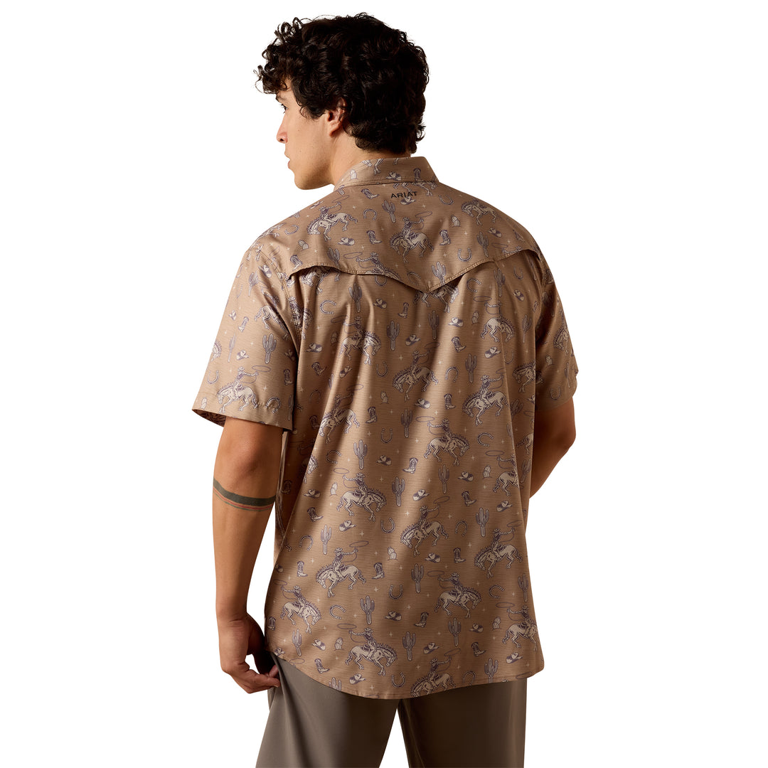 Ariat Mens Western Printed VentTEK Fitted Snap Shirt