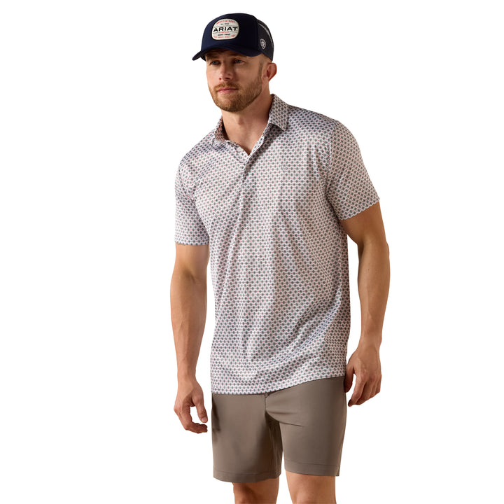 Ariat Mens Multi All Over Print Classic Fit Polo