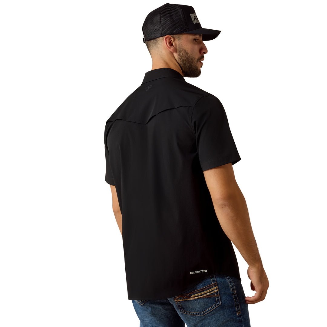 Ariat Mens Black FrontierTough VentTEK Western Fitted Snap Shirt