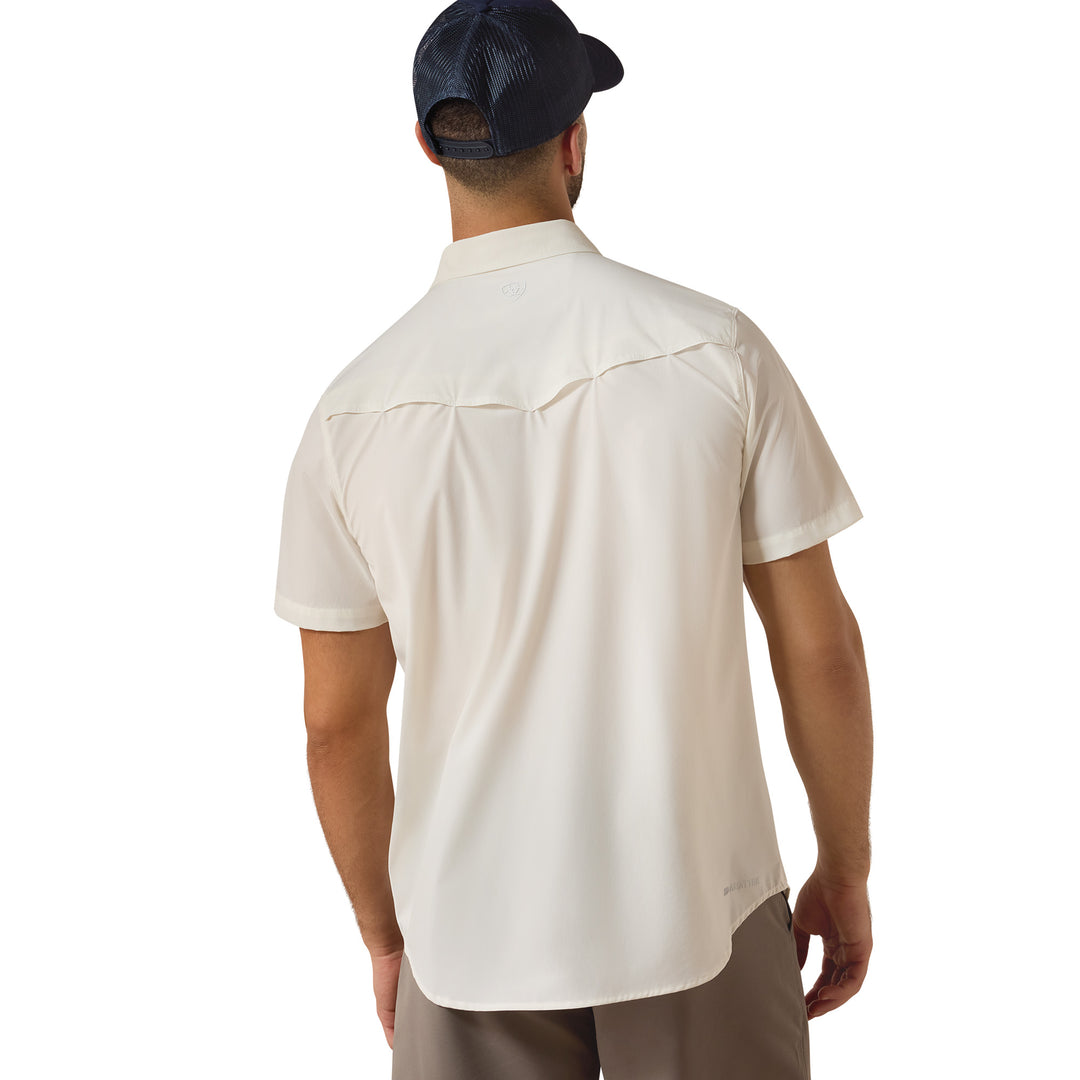 Ariat Mens White Vintage Fitted Short Sleeve Shirt
