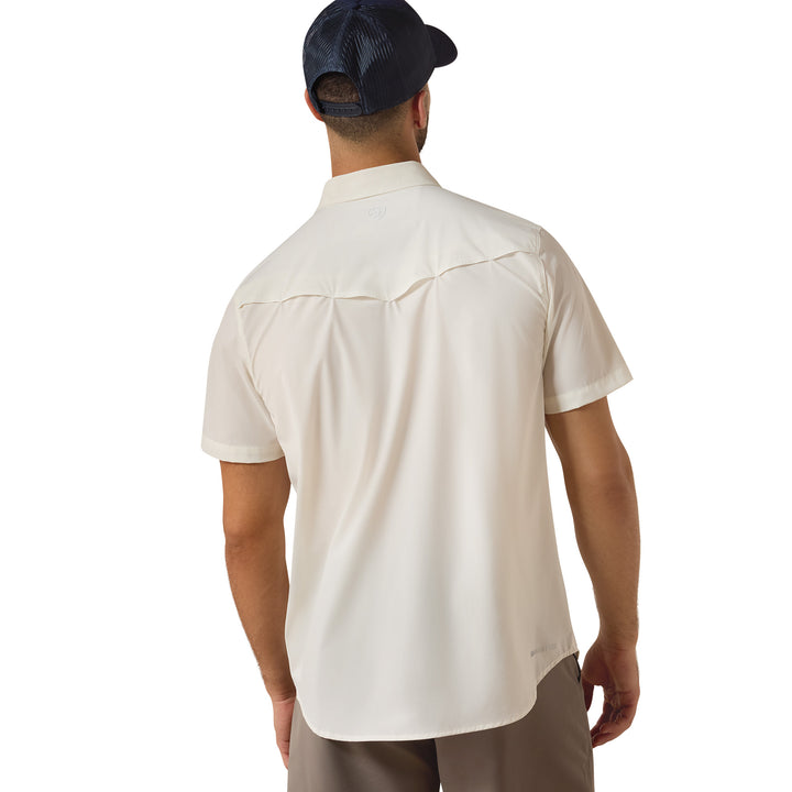 Ariat Mens White Vintage Fitted Short Sleeve Shirt