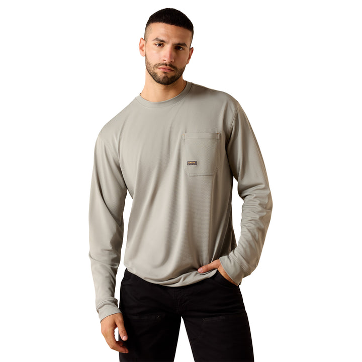 Ariat Mens Grey Rebar Heat Fighter Staple T-Shirt