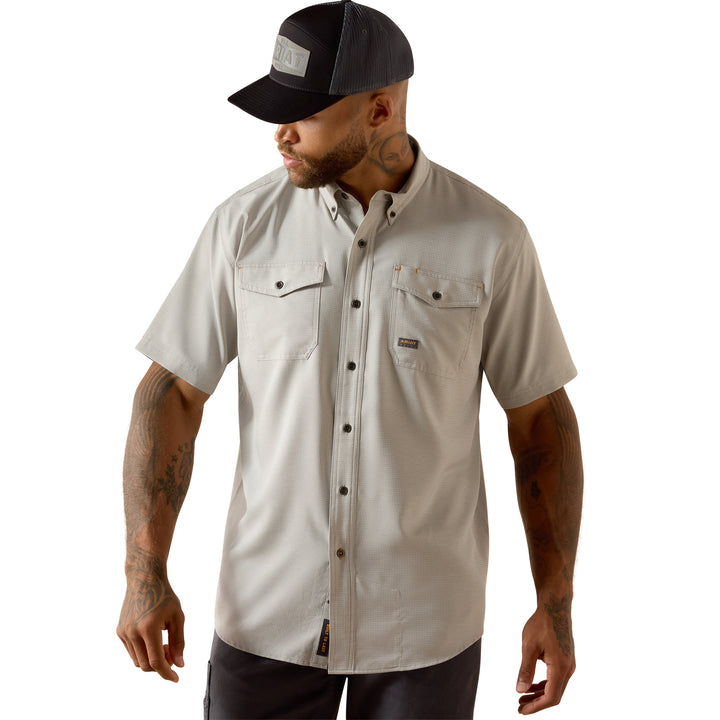 Ariat Mens Limestone Rebar Made Tough VentTEK DuraStretch Work Shirt