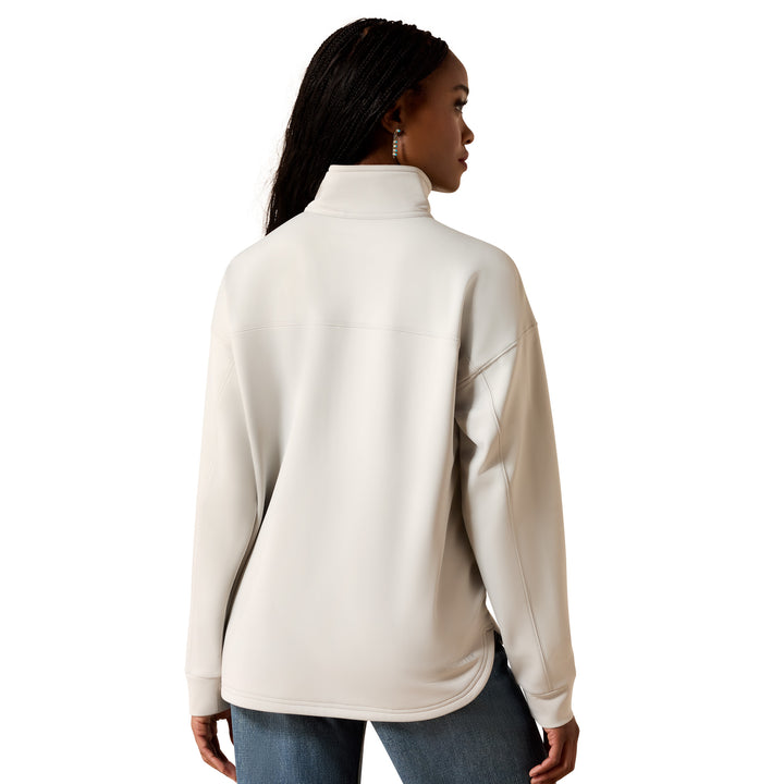 Ariat Womens Grey Breeze Logo 1/2 Zip Sweatshirt