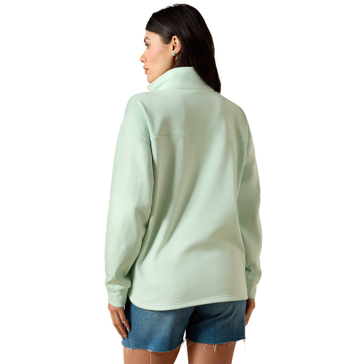 Ariat Womens Aqua Breeze Logo 1/2 Zip Sweatshirt