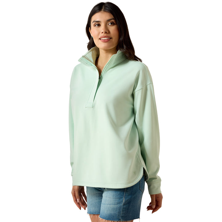 Ariat Womens Aqua Breeze Logo 1/2 Zip Sweatshirt
