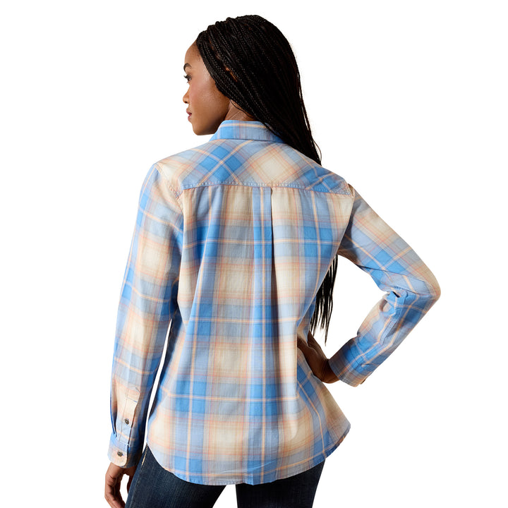 Ariat Womens Blue Plaid  Billie Jean Shirt