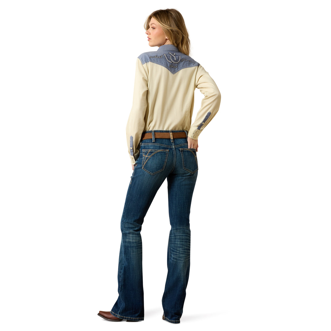 Ariat Womens Mid Rise Fiona Boot Cut Jeans