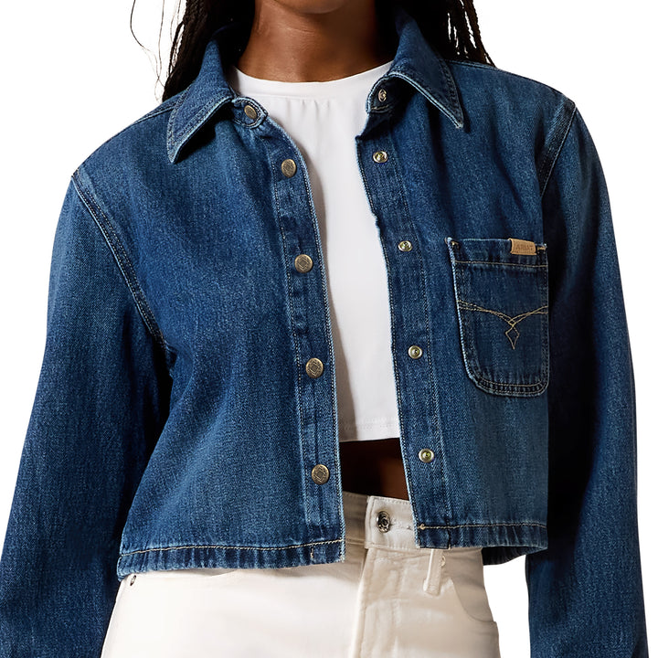Ariat Womens Denim Cropped Comfort Shirt
