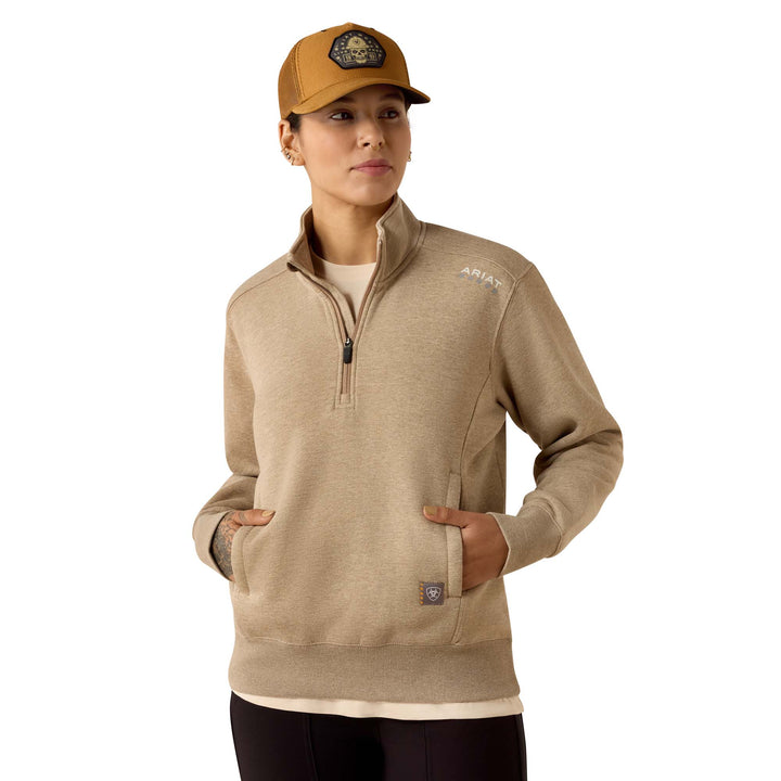 Ariat Womens Rebar Lightweight Mock 1/2 Zip Sweatshirt
