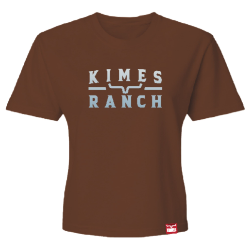 Kimes Ranch Womens Brown Faded Brand T-Shirt