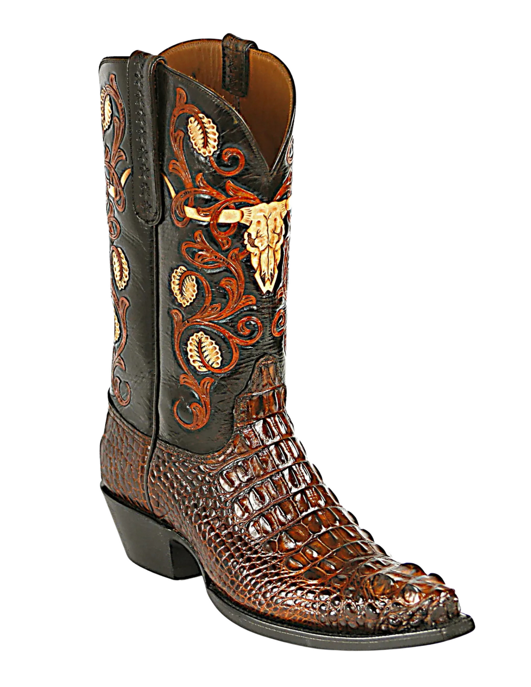 Pre-Order Black Jack Mens Barnwood Hand Tooled Alligator