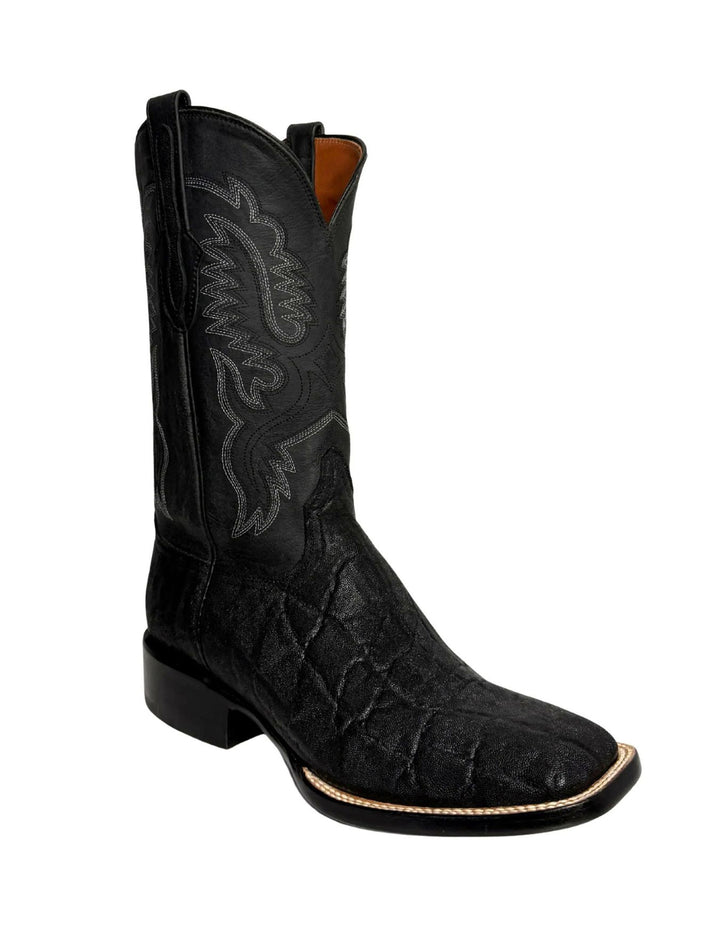 Mens Black Jack Black Square Toe Elephant Boots