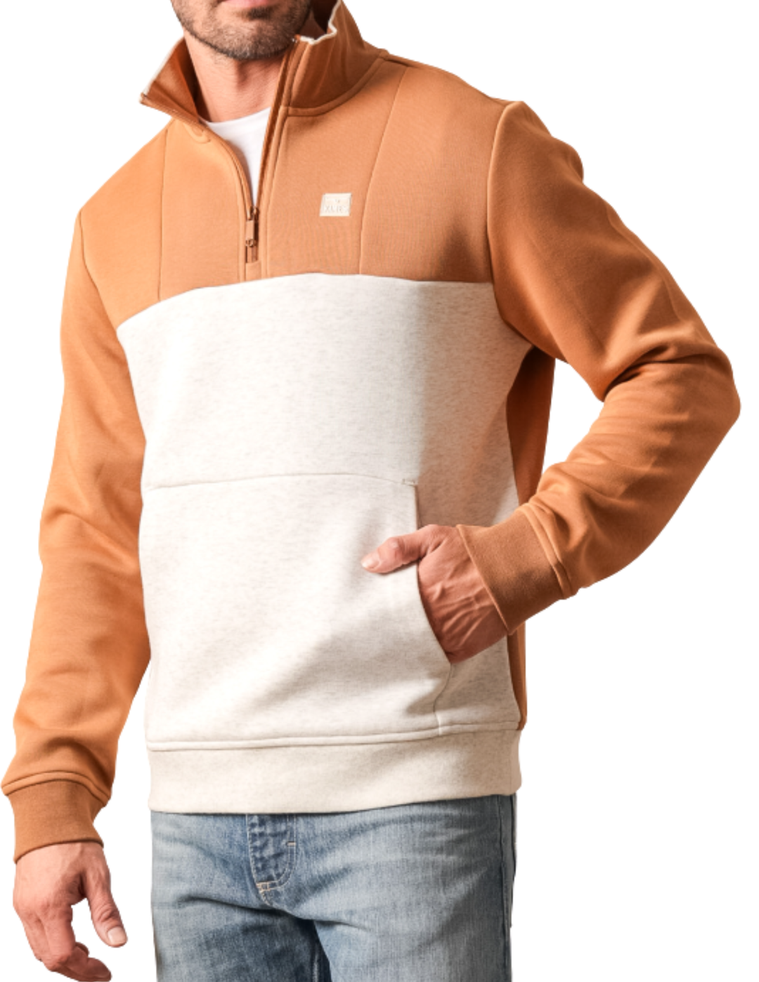 Kimes Ranch Mens Brown and Cream Doncast Hoodie