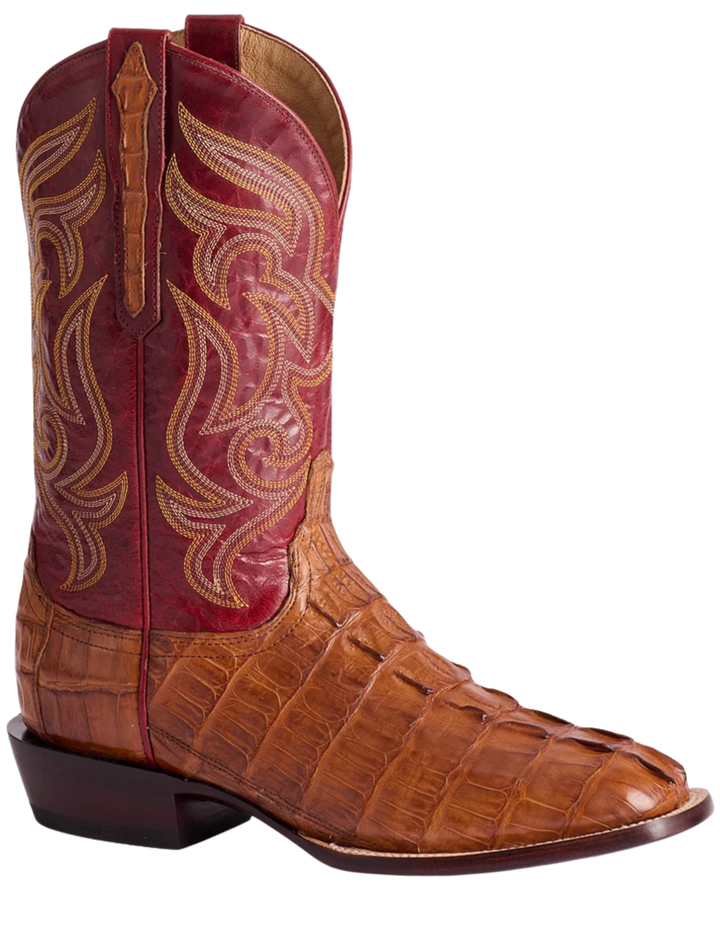 Lucchese Mens Cognac Hendrik Exotic Caiman Boots