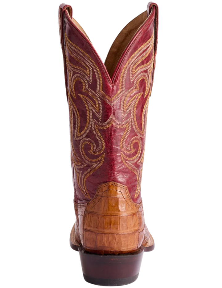 Lucchese Mens Cognac Hendrik Exotic Caiman Boots