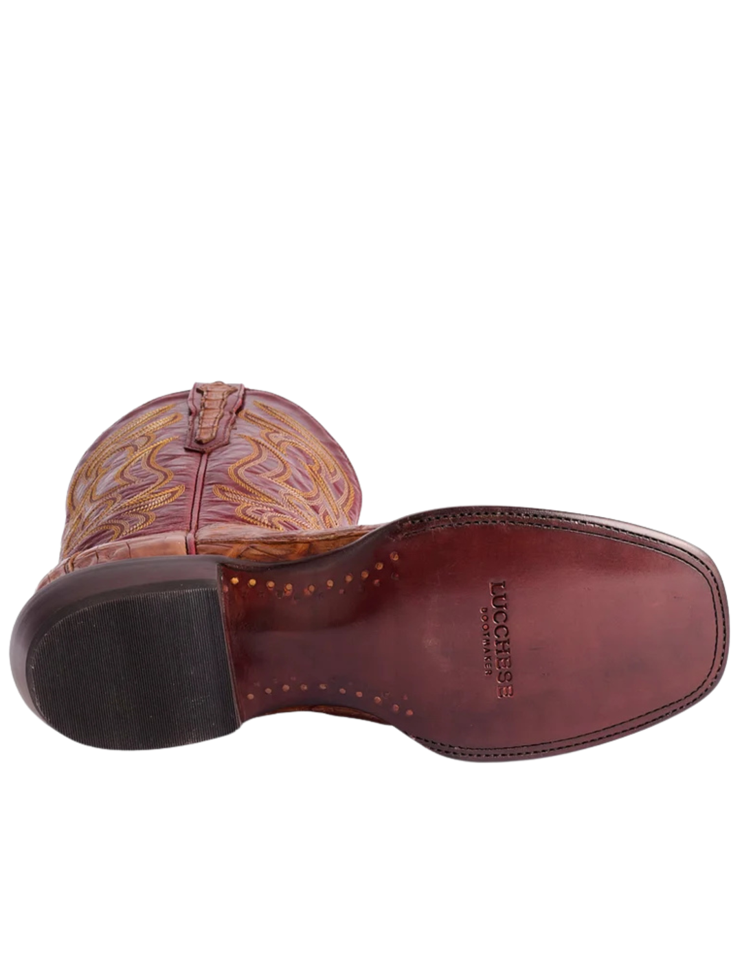 Lucchese Mens Cognac Hendrik Exotic Caiman Boots