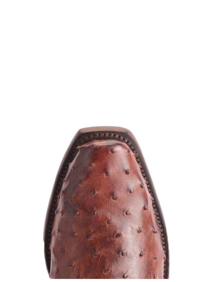 Lucchese Mens Elgin Chocolate Ostrich Boots