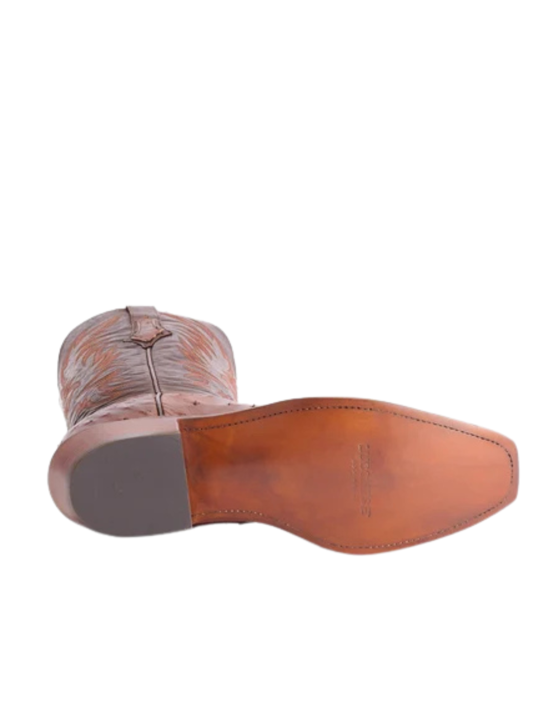 Lucchese Mens Elgin Chocolate Ostrich Boots