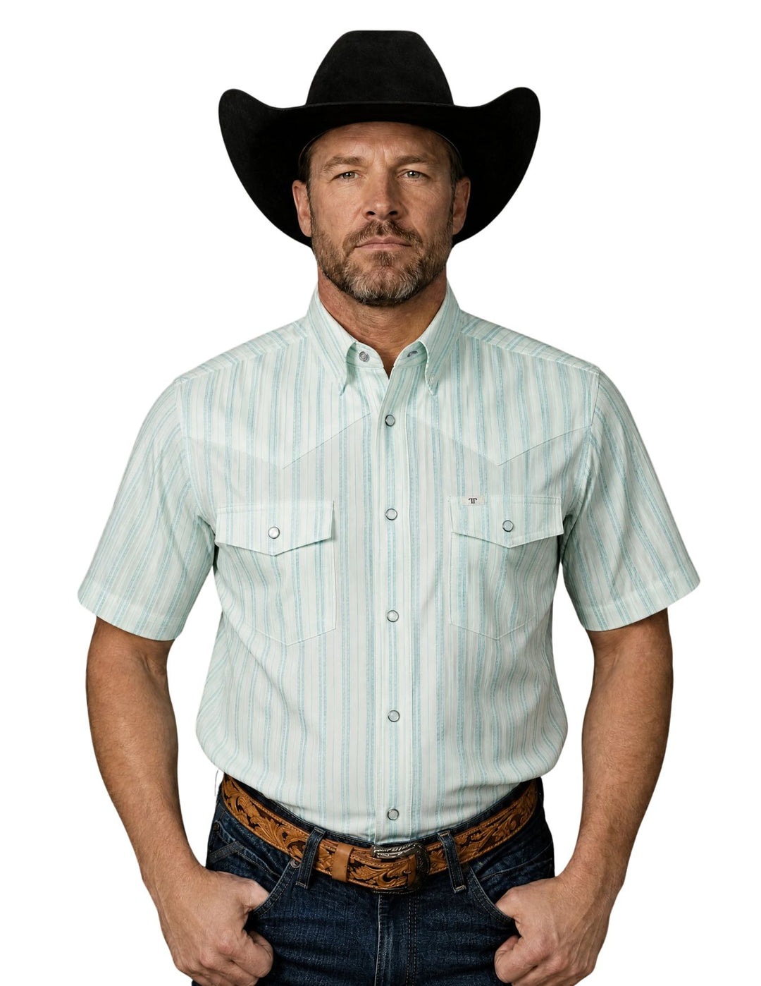Ferrell Mens The Jack in Green Short Sleeve Shirt