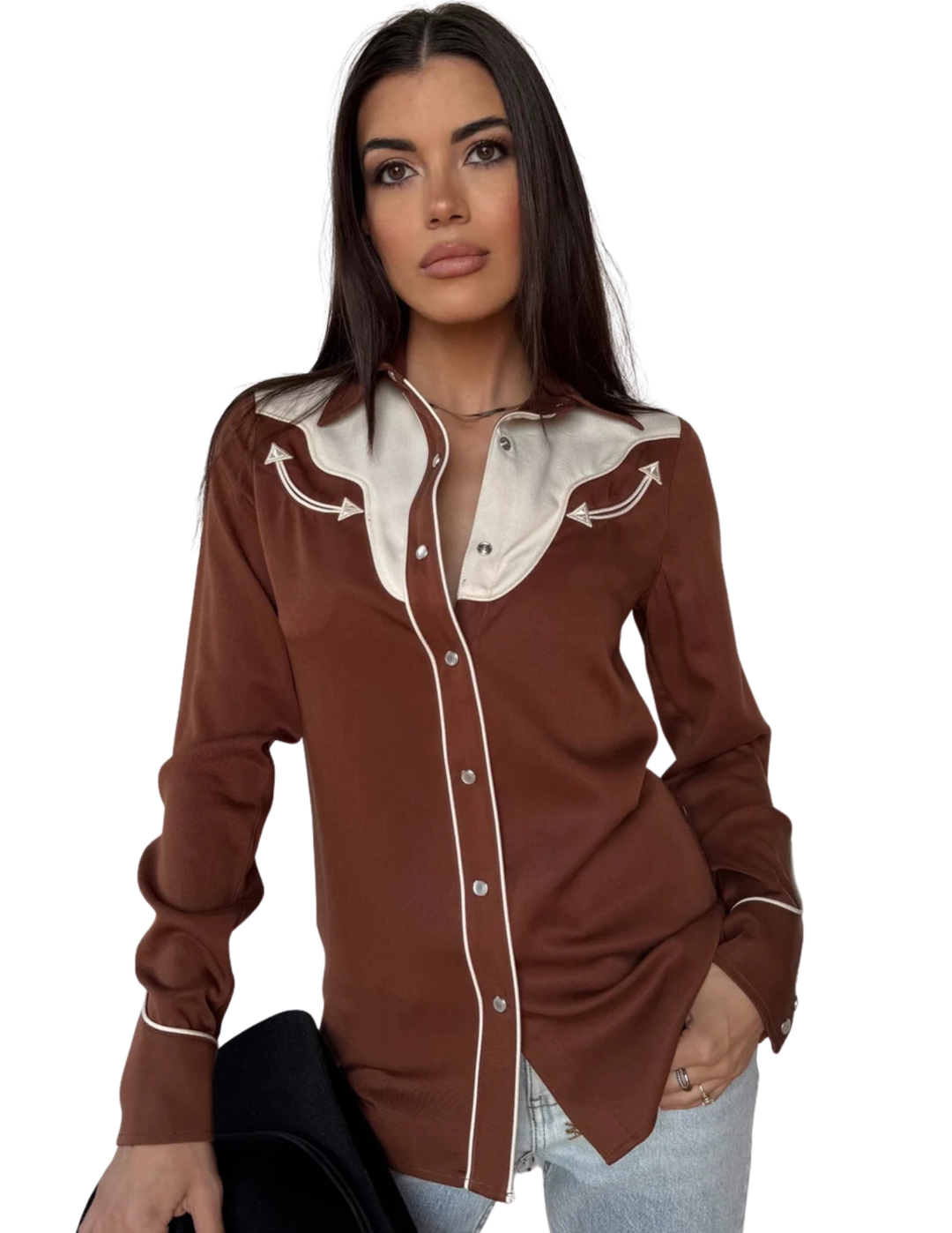 H Bar C Womens Brown San Juan Long Sleeve Shirt