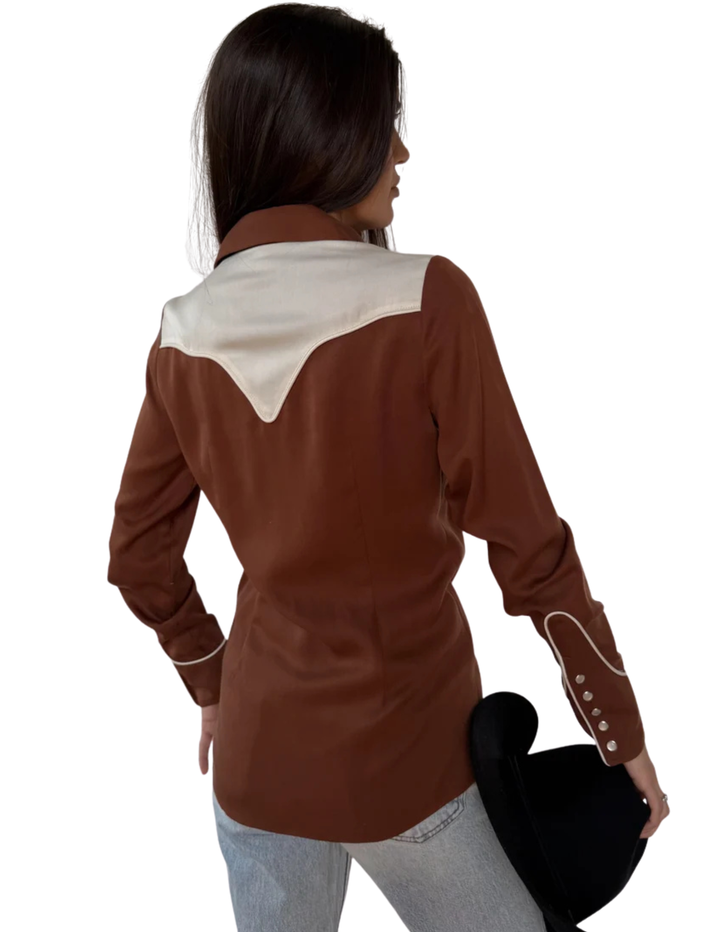 H Bar C Womens Brown San Juan Long Sleeve Shirt