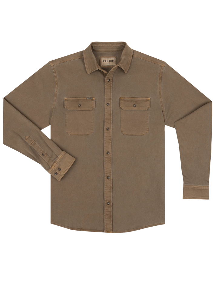 Poncho Mens The Monteagle Long Sleeve Denim Shirt