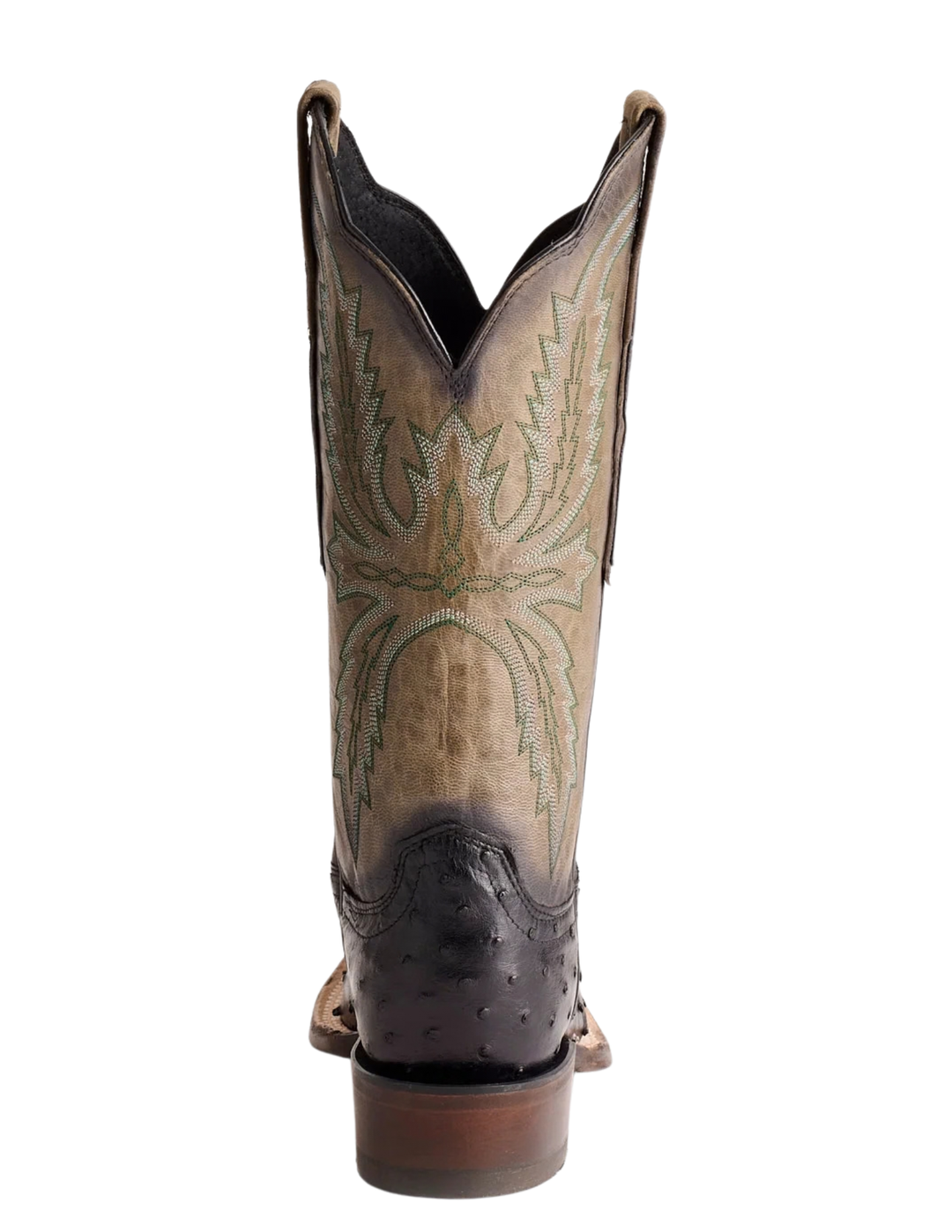 Lucchese Womens Josephine Antique Saddle Black Ostrich Boot