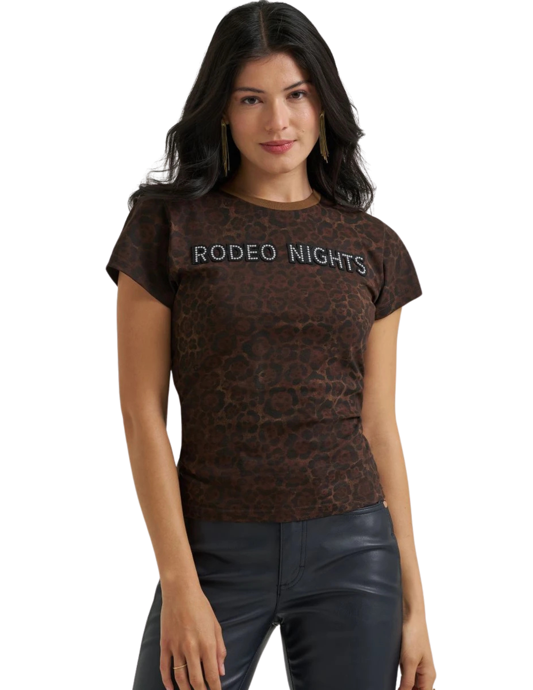 Wrangler Womens Lainey Wilson Leapord T-Shirt