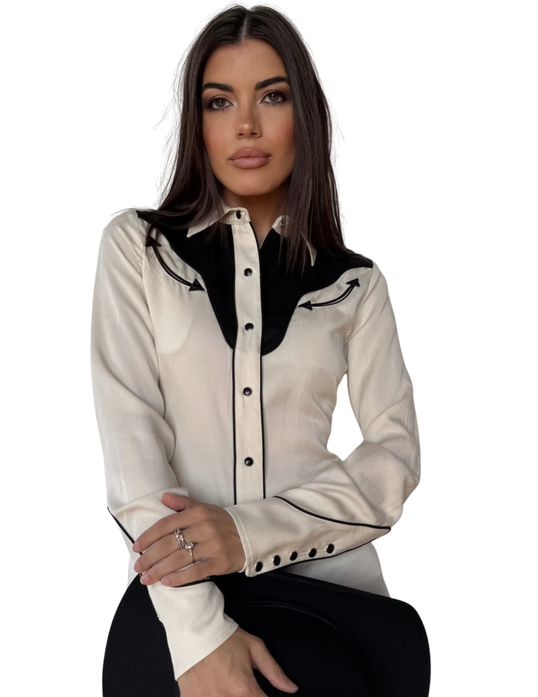 H Bar C Womens Off White San Juan Long Sleeve Shirt